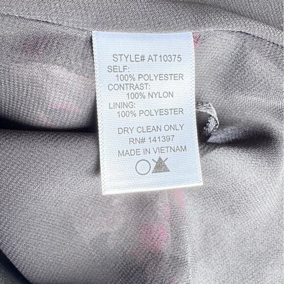 ASTR Multi‎ Strap Hot Pink Gray Black Flowy Floral Tank Babydoll Luxury Oversize - Picture 5 of 7